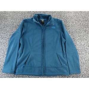 The North Face Womens Fleece Jacket Full Zip Blue XL TG‎ Regular